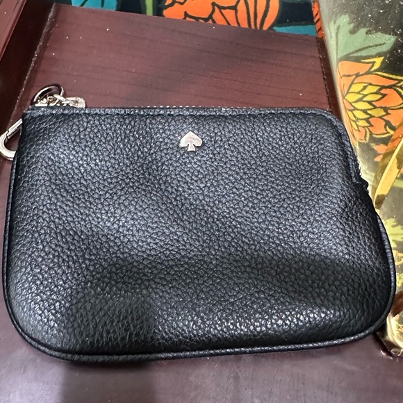 Kate Spade Black Pebbled Leather Key Pouch - Picture 1 of 5